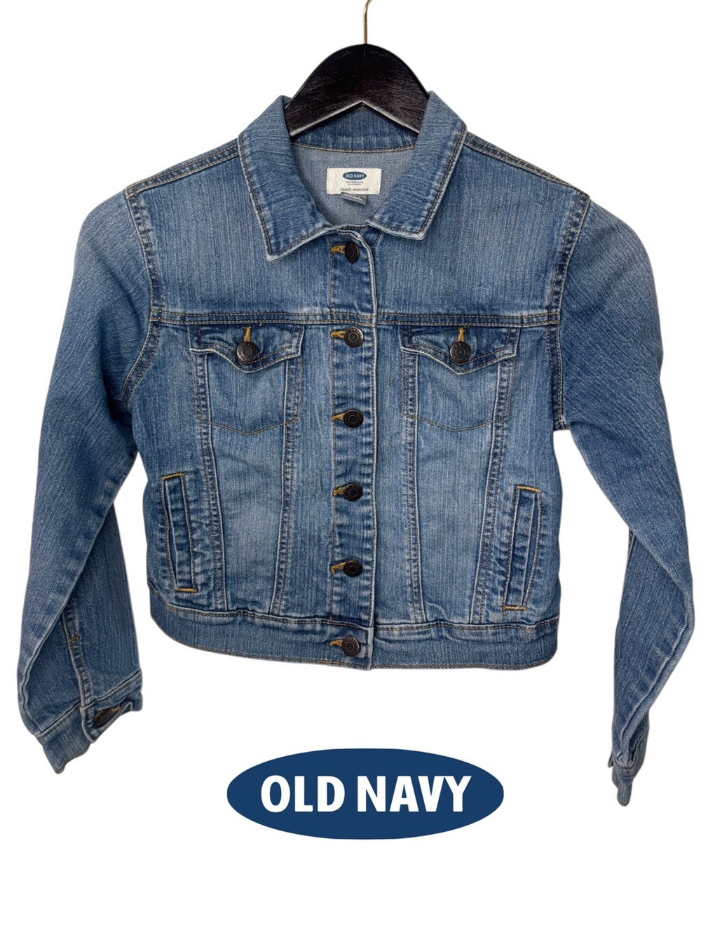 Old Navy Light Blue Cropped Denim Jacket